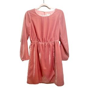 J. Crew velvet / velour pink mini dress